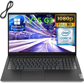 لينوفو 2023 V15 G3 كمبيوتر محمول للأعمال مقاس 15.6 بوصة FHD، الجيل الثاني عشر Intel 10 Core i5-1235U (Beat i7-1195G7)، ذاكرة الوصول العشوائي DDR4 سعة 16 جيجابايت، 512 جيجابايت PCIe SSD، 802.11AC WiFi، بلوتوث 5.1، Windows 11 Pro، كابل AZ-XUT