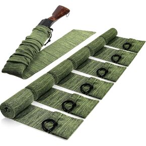 6 Pieces 54Inch Gun Sock Silicone Gun Case Anti-rust Silicone Gun Sleeve Fabric Waterproof Gun Sock Knit Gun Socks Silicone Drawstring Closure for Tactical Accessories