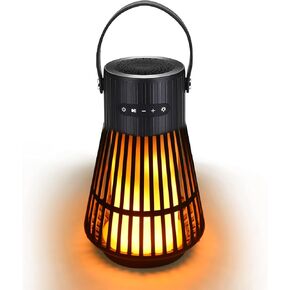 LED Flame Speaker, Portable Waterproof Bluetooth Wireless Speaker for Indoor/Outdoor, LED Flame Effect Speaker with Stereo Sound, Led Table Lanterns/Lamp for Patio,Garden,Camping (1 Pack)