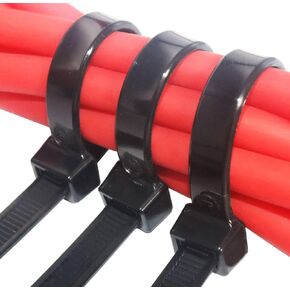 18 inch zip ties heavy duty outdoor use uv resistant black cable ties 65 pieces Up to 120 pounds Tensile Strength