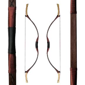 40Lbs/45Lbs/50Lbs Handmade Recurve Bow 52" Attila Mongolian Longbow Chinese for Archery Hunting Horse Riding (35Lbs)