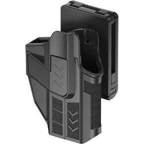 Optic Ready Holster for Glock 48, Belt OWB Gun Holster for Glock 43x Mos | Glock 4 8 | Glock 43, Adjustable Rentention Index Finger Release Pistol Holsters, Right-Handed Black Handgun Holster