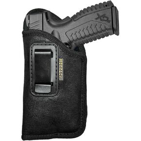 HOUSTON Gun Holsters - Nobuck ECO Leather Concealed Carry - FITS Most Mid & Full Sizes - XDM, Glock 19/23, 92 FS, S&W M&P with Laser