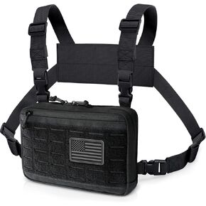 WYNEX Tactical Chest Rig Bag of Laser Cut Design, Molle Chest Pouch Utility Recon Kit Bag Tactical Chest Pack Bag
