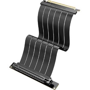Antec PCI-E 4.0 Riser Cable White RTX4090 RX6950XT Tested PCIe 4.0 x16 High Speed Flexible Card Extension Port 90 Degree Adapter Black 200mm Compatible with RTX4090, RTX4070ti, RTX3090ti, RTX3090