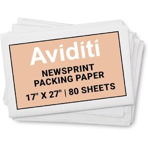 AVIDITI Newsprint Packing Paper 17" x 27" Sheets (10 lbs.) | Pre-Cut Large Packing Paper Sheets for Moving, Shipping & Storage, Perfect Moving Supplies & Packing Supplies