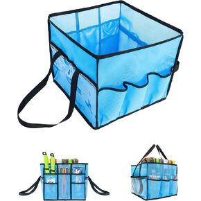 BLUEWING Tackle Organizer Mesh Tackle Storage Bag Pouches Portable Tackle Storage Fishing Bag for Fishing Lures, Tools and Accessories, 13x13x12in