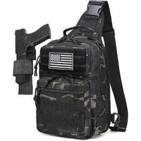 Small Tactical Military Backpack Sling Crossbody Holster Bag Concealed Carry Holster Bag For Men CCW Sling Bag 10L