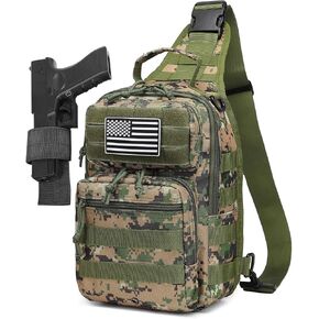 Small Tactical Military Backpack Sling Crossbody Holster Bag Concealed Carry Holster Bag For Men CCW Sling Bag 10L