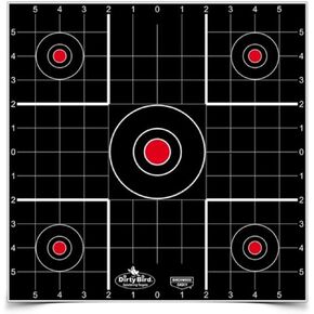 Birchwood Casey Dirty Bird 12" Sight-in White Splattering Targets Practice Shooting for Indoor and Outdoor Use