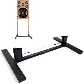 Adjustable Steel Target Stand for Paper Shooting Targets Cardboard, Durable Steel Target Stands, Stable Shooting Target Stand for Outdoors, 1x2/2x4 H Shape Base, USPSA/IPSC, IDPA Practice
