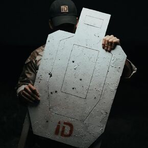 Self-Healing Infinity Target - Shooting & Archery Competition Style Reuasble Rubber Target Lasts for Thousands of Rounds, Reactive Hits, Weather Proof, No Ricochet, Up to .50 BMG