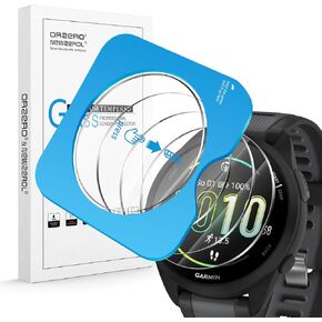 Orzero (3 Pack) Compatible for GRMN Forerunner 165 Tempered Glass Watch Screen Protector, with Auto Alignment Tool 9 Hardness HD Anti-Scratch Bubble Free