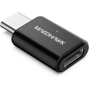 MaedHawk Bypass Motorcycle CarPlay محول سماعة رأس بخاصية البلوتوث مع منفذ شحن USB-C