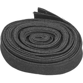 Hose Protector Sleeve 7.5m Nylon Abrasion Resistant Flame Retardant Cable Cover for plasma torch, rod welding cable, hydraulic hose and Wiring Harness Protection, black
