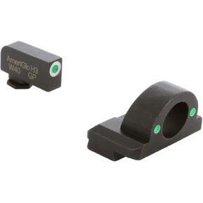 مجموعة رؤية ليلية من سلسلة AMERIGLO Ghost Ring الأمامية والخلفية من التريتيوم - متوافقة مع طراز Glock Gen 5 9mm/.40، تناسب MOS Slide