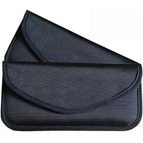 Faraday Key Fob Protector (2 Pack), Premium Faraday Bag/Pouch, Car Key Signal Blocker, Signal Blocking Bag for Cell Phone Privacy Protection, Anti-Theft Car Key Bag(Black)