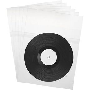 MECCANIXITY 50 Pcs Vinyl Outer Sleeves, Clear Vinyl Record Sleeves 7.9" x 5.7" Vinyl Record Protector Covers for 5" Single Mini LP Storage Collections