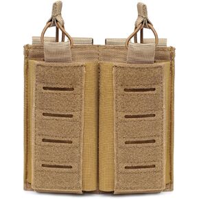 Double Mag Pouch Molle Open-Top Double Magazine Pouch for M4/M16/AR/AK Rifle Magazines