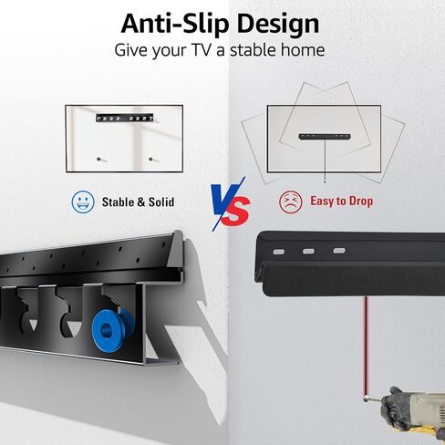 حامل جدار تلفزيون بدون مسامير من MOUNTUP لمعظم أجهزة التلفاز مقاس 19-55 بوصة، حامل تلفزيون بدون حفر مناسب للجدران الجافة حتى 88 رطل، بحد أقصى 400 × 400 مم، حامل تلفزيون على الحائط بدون مسمار، سهل التركيب، نحيف للغاية، MU0060 in Kuwait