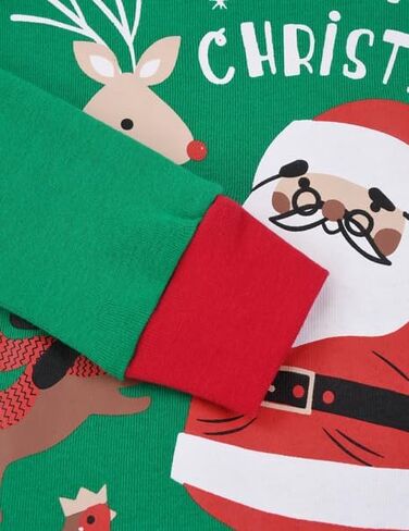Benaive Christmas Pajamas Set Boys Girls, Holiday Pjs for Boy Cotton Pajama, 2-Piece Children Kids Sleepwear Pants Set in Saudi Arabia