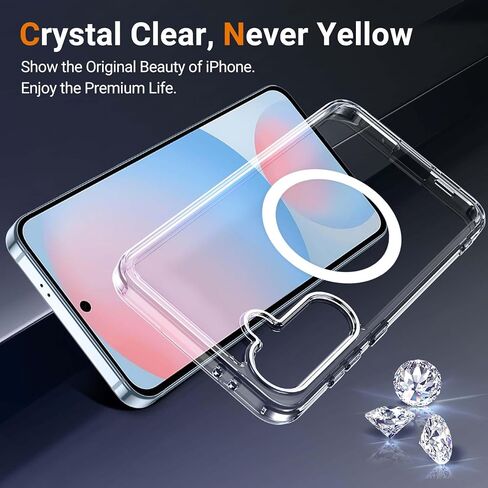 Temdan for Samsung Galaxy S24 FE Case, [Built-in Glass Screen Protector][Compatible with Magsafe][Full Body Shockproof][Work with Fingerprint ID] Heavy Duty Protection Phone Case for S24 FE 6.7" in Kuwait