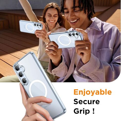 Temdan for Samsung Galaxy S24 FE Case, [Built-in Glass Screen Protector][Compatible with Magsafe][Full Body Shockproof][Work with Fingerprint ID] Heavy Duty Protection Phone Case for S24 FE 6.7" in Kuwait