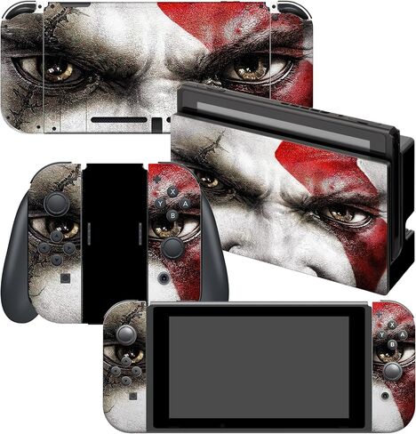 أغلفة مفاتيح وحدة التحكم في الألعاب HK Studio - ملصقات وحدة التحكم في الألعاب God Eyes بدون فقاعات، مقاومة للماء - غطاء تغليف لوحدة التحكم في الألعاب - بما في ذلك الجلد الخاص بـ Joy-Cons، وDock، وGrip، ووحدة التحكم in Kuwait