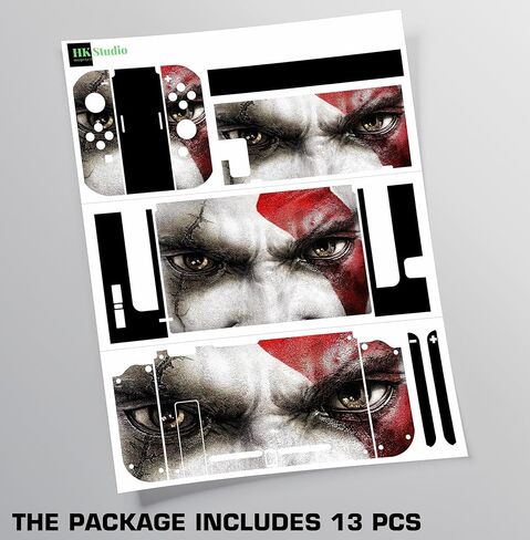 أغلفة مفاتيح وحدة التحكم في الألعاب HK Studio - ملصقات وحدة التحكم في الألعاب God Eyes بدون فقاعات، مقاومة للماء - غطاء تغليف لوحدة التحكم في الألعاب - بما في ذلك الجلد الخاص بـ Joy-Cons، وDock، وGrip، ووحدة التحكم in Kuwait