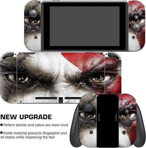 أغلفة مفاتيح وحدة التحكم في الألعاب HK Studio - ملصقات وحدة التحكم في الألعاب God Eyes بدون فقاعات، مقاومة للماء - غطاء تغليف لوحدة التحكم في الألعاب - بما في ذلك الجلد الخاص بـ Joy-Cons، وDock، وGrip، ووحدة التحكم in Kuwait