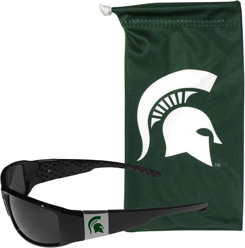 Siskiyou W. Virginia Mountaineers Chrome Wrap Sunglasses and Bag in Saudi Arabia