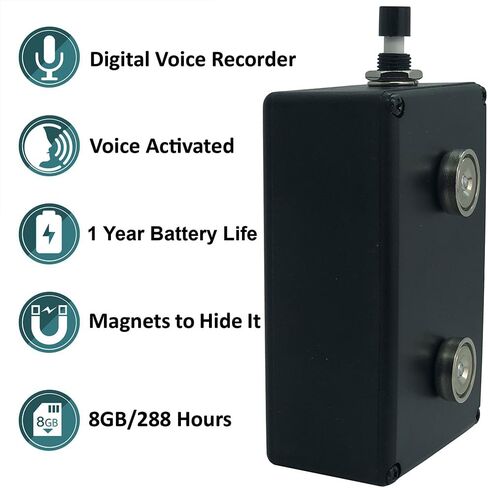 Black Vox Voice Activated Digital Audio Recorder (Internal Mic) in Saudi Arabia