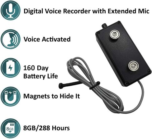 Black Vox Voice Activated Digital Audio Recorder (Internal Mic) in Saudi Arabia