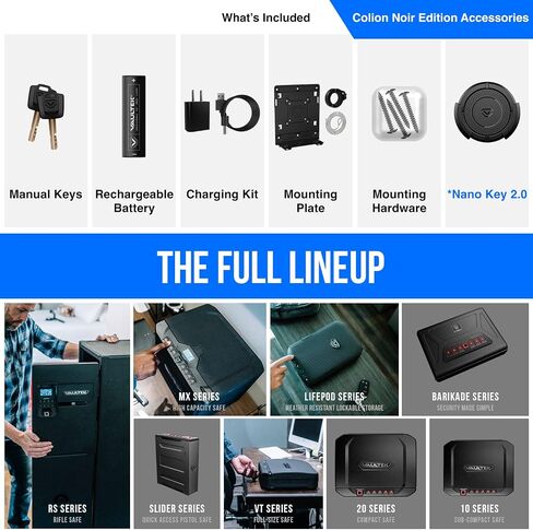 VAULTEK Slider Series Rugged Smart Handgun Safe Quick Auto-Open Sliding Door Pistol Safe (Biometric + ViSN WiFi) in Kuwait