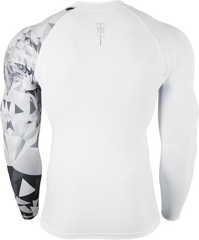 HUGE SPORTS Men's Swim Shirts Long Sleeve Zip Rash Guard UPF 50+ Sun Protective Quick Drying in Kuwait