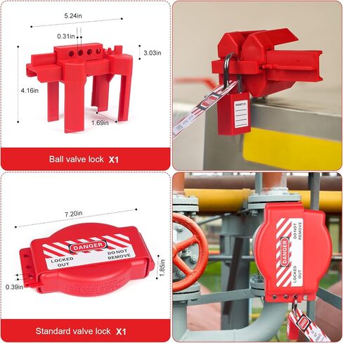 BULANGD 120 Pieces Lockout Tagout Station Loto Kit, Safety Padlocks, Lockout Hasp, Lock Out Tags, Circuit Breaker Lock, Cable Lock, Plug Lock Lockout Tagout Cabinet in Kuwait