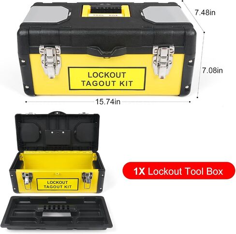 BULANGD 120 Pieces Lockout Tagout Station Loto Kit, Safety Padlocks, Lockout Hasp, Lock Out Tags, Circuit Breaker Lock, Cable Lock, Plug Lock Lockout Tagout Cabinet in Kuwait