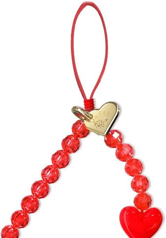Velvet Caviar Phone Charm Wrist Strap - Cute Beaded Cellphone Wristlet - Lanyard Accessory for Women - Fits all Phone Cases including iPhone 15 Pro Max / 14 Pro Max / 13 Pro Max / 12 (Red Heart) in Saudi Arabia