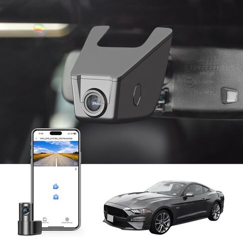 Front 4K & Rear 1080p Dash Cam Fit for Ford Mustang S550 2022-2023(with a Big Cover), EcoBoost Premium GT Premiun Mach 1(Model A), Does Not Fit Ford Mustang S650 2024, WiFi & App, 128GB Card in Saudi Arabia