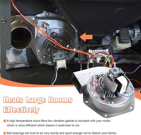 Hiorucet A-E-033 A-E-033A Convection Blower for Breckwell P24FS, P24I, P24, P23, P22, P26, P23I, P1000 Big E, P2700, SP6000, P7000, P6000, P4000, P2000 and US Stove 5040 Pellet Stove Replacement Parts in Kuwait