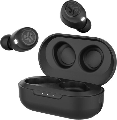سماعات أذن JLab JBuds Air True Wireless Signature Bluetooth + علبة شحن، أسود، مقاومة العرق IP55، اتصال Bluetooth 5.0، توقيع 3 إعدادات صوت EQ، متوازن، تعزيز الجهير in Kuwait