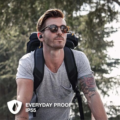 سماعات أذن JLab JBuds Air True Wireless Signature Bluetooth + علبة شحن، أسود، مقاومة العرق IP55، اتصال Bluetooth 5.0، توقيع 3 إعدادات صوت EQ، متوازن، تعزيز الجهير in Kuwait