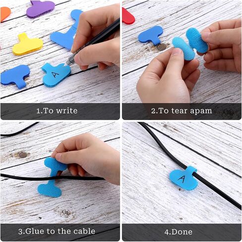 30 Pieces Self-Adhesive Cable Labels Charging Cord Label White Cable Tags Labels Writable Cable Wraps for Clear Writing Waterproof Wire Tags for Electronics Computers Cable Identification in Saudi Arabia