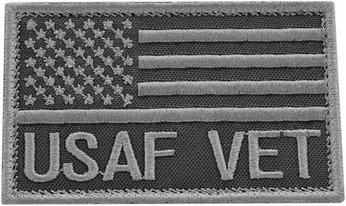 Subdued USAF Veteran Vet 2x3.25 US Air Forces Morale Tactical Touch Fastener Cap Patch in Saudi Arabia