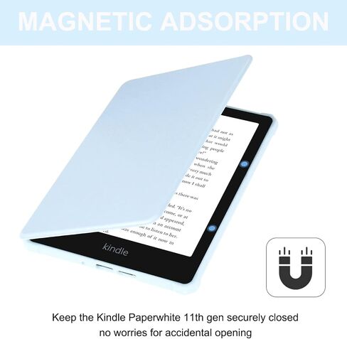 حافظة لجهاز Kindle Paperwhite 6.8 بوصة (الجيل الحادي عشر - 2021) وKindle Paperwhite Signature Edition - غطاء جلد PU خفيف الوزن مع خاصية النوم/الاستيقاظ التلقائي لجراب Kindle 11th 2021 in Saudi Arabia