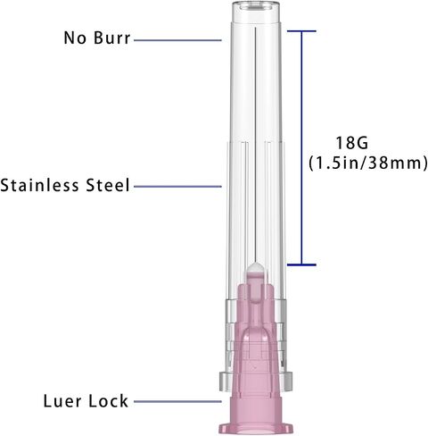 27 Gauge 1 inch Needle, 100PCS Luer Lock Needles Industrial Dispensing Accessories, Individual Package(27G) in Kuwait