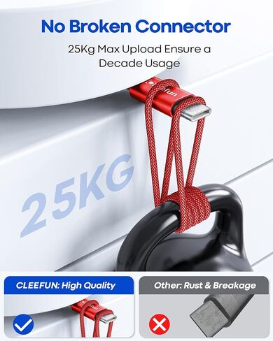 كابل CLEEFUN USB C [3 أقدام، 5 حزم]، كابل USB A إلى النوع C شحن سريع C سلك شاحن مضفر لهاتف iPhone 15 Pro Max/Pro/Plus، لهاتف Samsung Galaxy S24 S23 S22 S21 S20 Ultra S10، Moto، Pixel in Kuwait