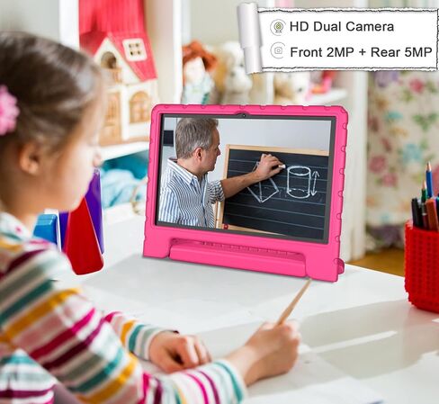 تابلت للأطفال 10 بوصة، Android 13، 4 جيجابايت + 64 جيجابايت، وحدة المعالجة المركزية 8 النواة، WiFi 6، عمر البطارية 12 ساعة، التحكم الأبوي، شاشة HD 1280 * 800، كاميرات مزدوجة، حافظة مقاومة للصدمات، تطبيقات تعليمية مثبتة مسبقًا in Kuwait