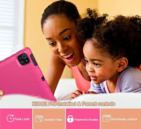 تابلت للأطفال 10 بوصة، Android 13، 4 جيجابايت + 64 جيجابايت، وحدة المعالجة المركزية 8 النواة، WiFi 6، عمر البطارية 12 ساعة، التحكم الأبوي، شاشة HD 1280 * 800، كاميرات مزدوجة، حافظة مقاومة للصدمات، تطبيقات تعليمية مثبتة مسبقًا in Kuwait