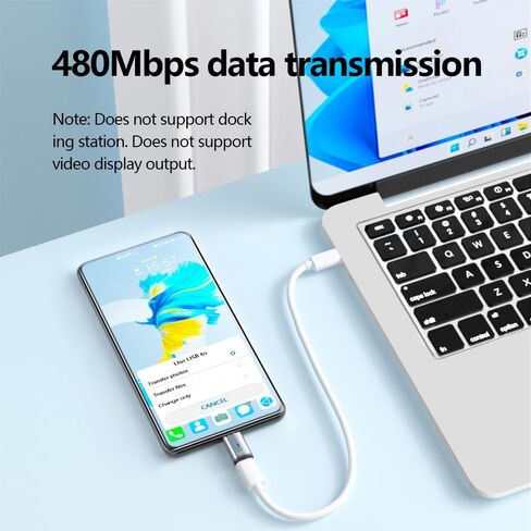 Magnetic USB C Adapter Straight 2 Pack 100w USB C Magnetic Adapter Fast Charging 5Pin 480Mbps Data Transmission in Saudi Arabia